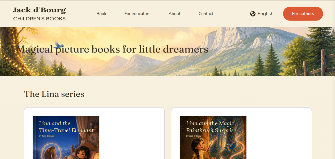 Jack d’Bourg children’s author website